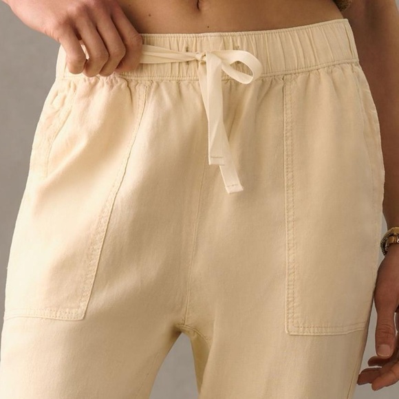 ANTHROPOLOGIE Pilcro Linen Drawstring Pants Cream NWT - Picture 5 of 8